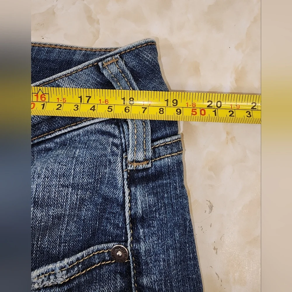 Silver Distressed Blue Jeans